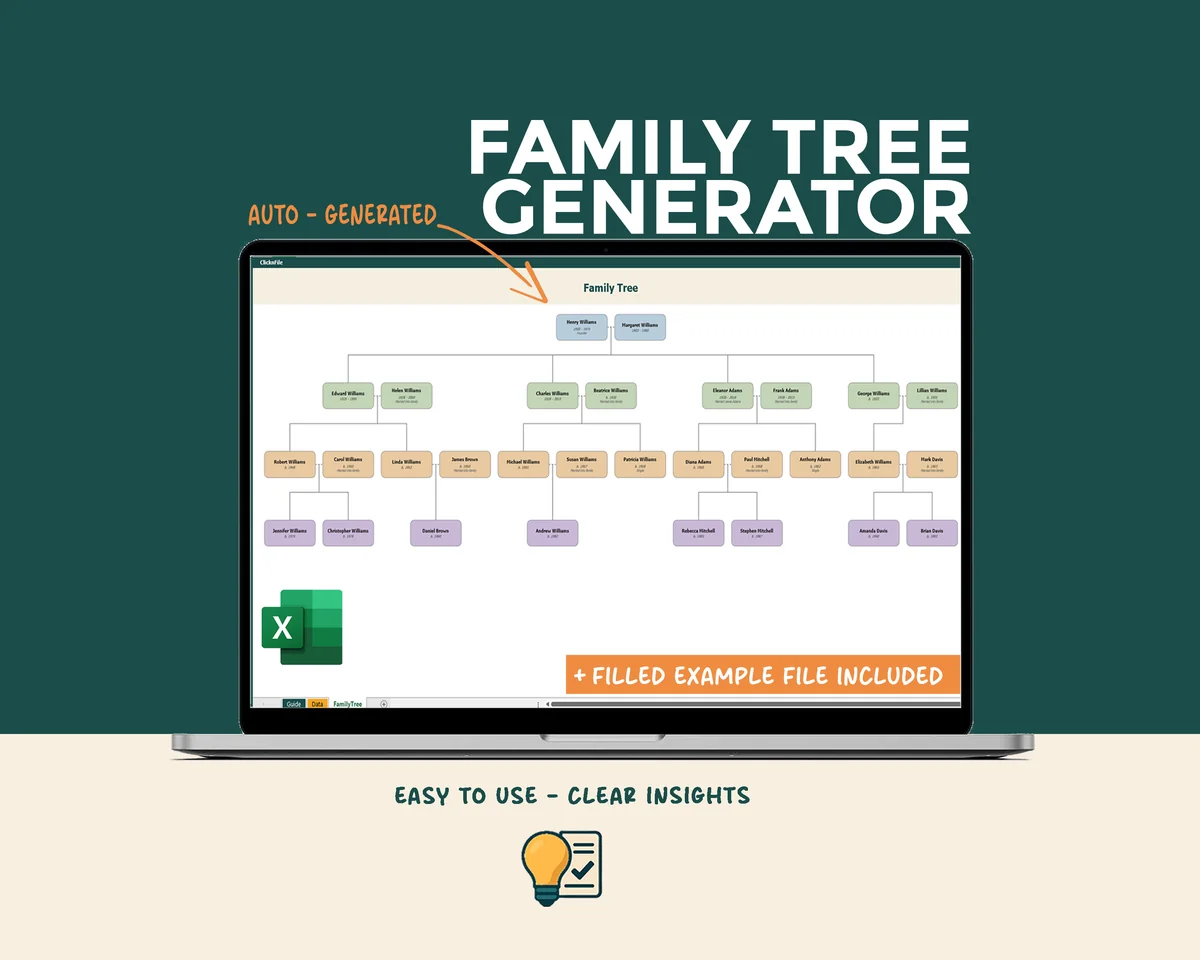 Automatic Family Tree Maker for Excel