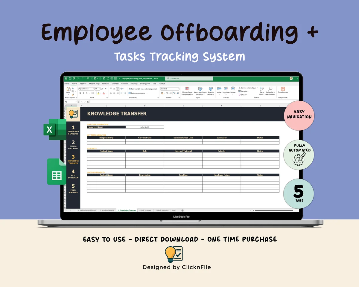 HR Offboarding Excel Template